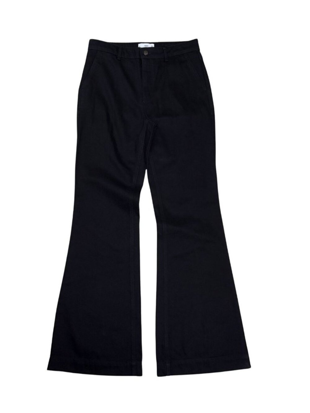 MNG MANGO Flared Jeans Black Denim Heavy Cotton Pants Womens 8